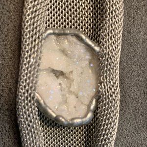 One of a kind silver choker with beautiful crystal!